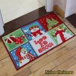 Happy Christmas Anti Slip Bath Floor Mat In Nylon Material, Best Gift For Kids