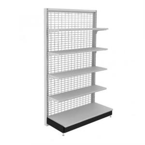 China Metal Retail Store Display Stand Metal Wire Mesh Grid Display Shelving Rack factory