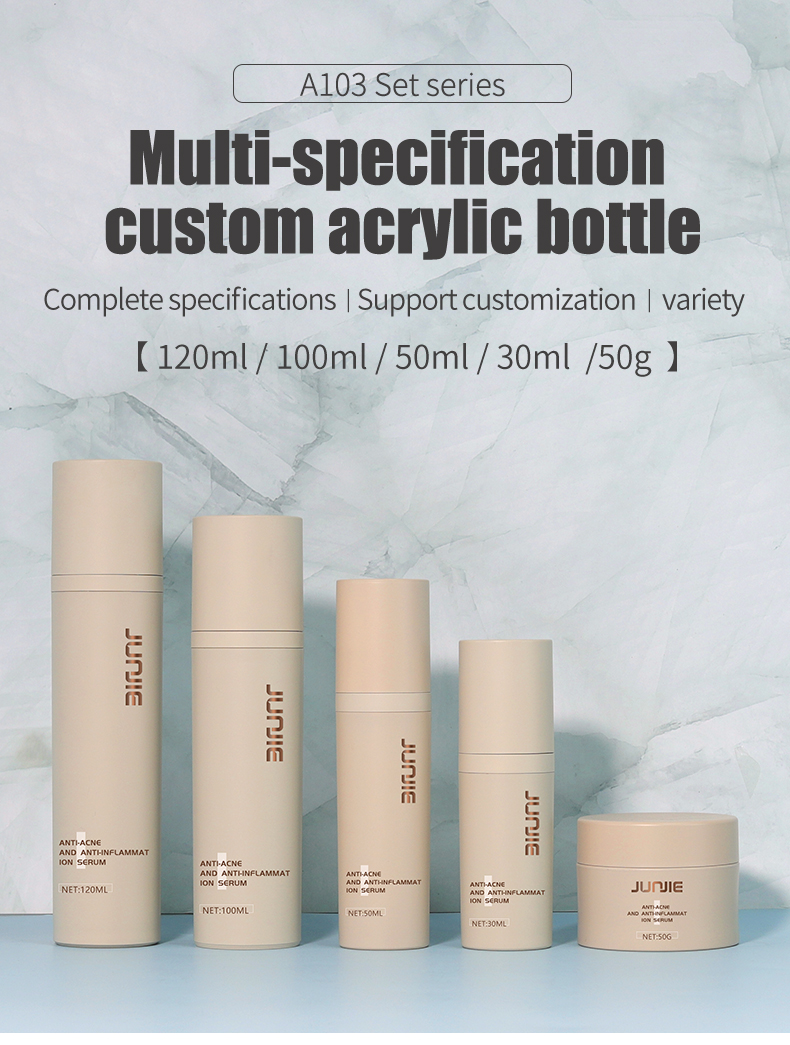 30 ml 50 ml 100 ml 120 Ml Plastic Bottles Luxury Double Wall Cosmetic Jars Round