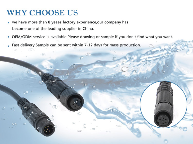 m10 nylon led outdoor waterproof male and female Circular plug wire connector pairing