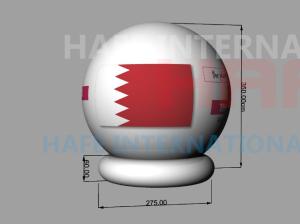 China Floating 3.5m Led Inflatable Balls Bahrain National Holiday Events Design factory