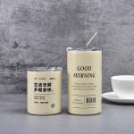 304 Stainless Steel Vacuum Insulated Leak Proof Thermos With Reusable Straw