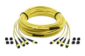 China Yellow MPO MTP 48 Core Fiber Cable , XDK Fibre Trunk Cable factory