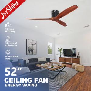 China Ceiling Installation 1stshine Wooden Leaf Fan with 3 Solid Fans and Remote Control factory