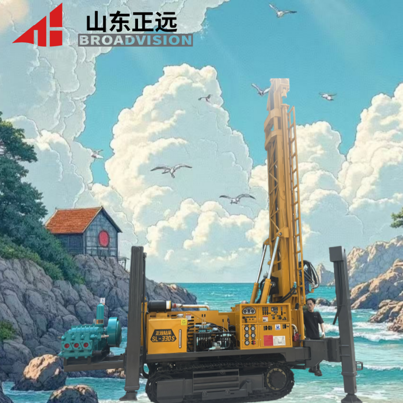 The SL330S crawler-type water well drilling rig has stable performance and is
