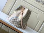 White Pink Damier Azur Canvas LV Branded Messenger Bag NéONoé MM Bucket Bag