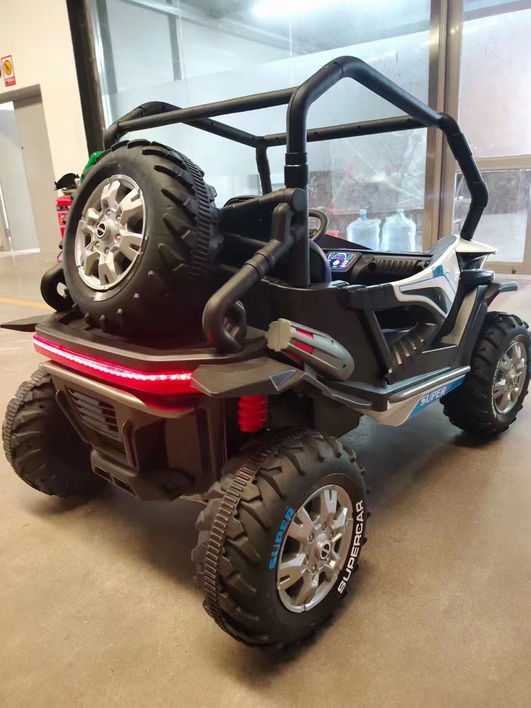 Popular 12V UTV Ride On Car for Kids Remote Control LED Light Two Seats Red Blue White