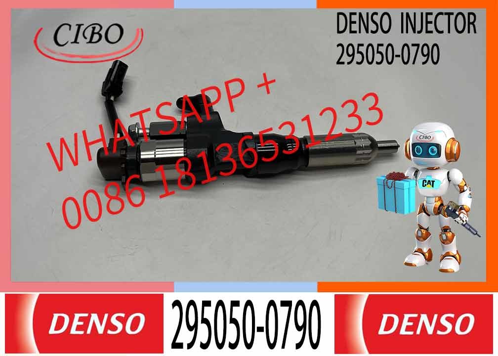 New Hino Denso Diesel Common Rail Fuel Injector 23670-E0530 295050-0790 For HINO Excavator J08E 700 Series Engine
