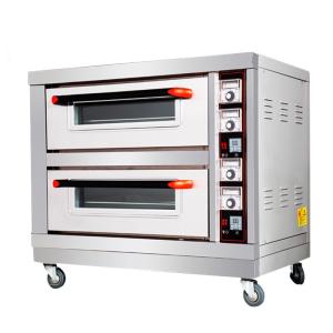 China Red Electric Bakery Machine Tempered Glass Window Viewing Baking Condition factory