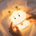 LED USB Rechargeable Dimming Dragon Touch Cartoon Cute Bedroom Decor Silicone