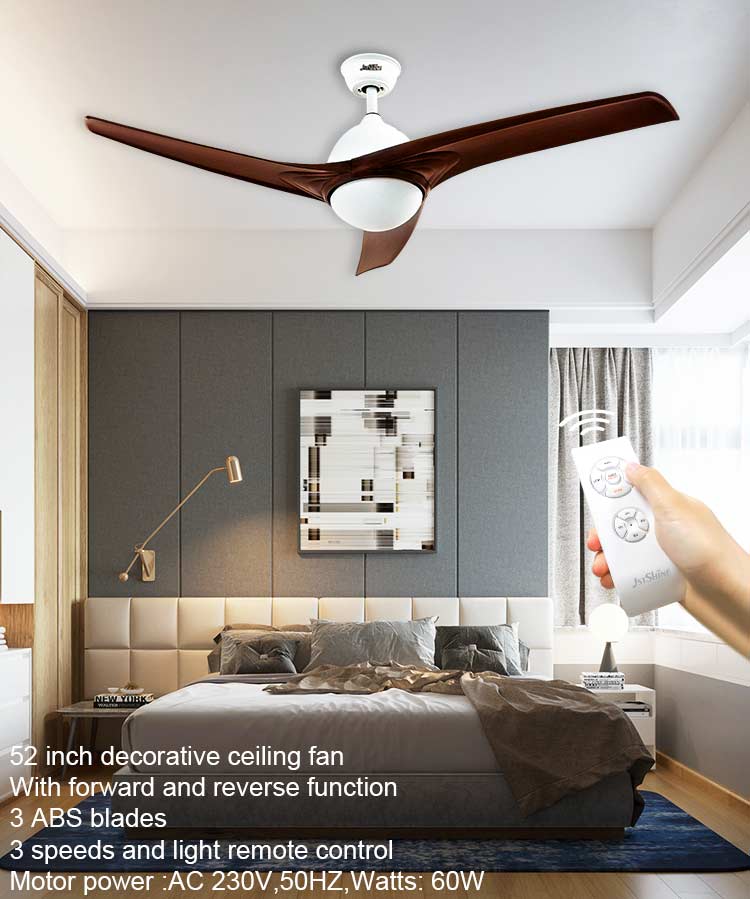 60±5W Silver Color 52" Ceiling Fan with Light and Remote Control within Your Budget