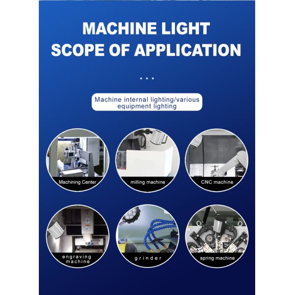 Explosion Proof Gooseneck Work Lamp Waterproof LED Machine Work Light Long Arm 24V 110V 220V