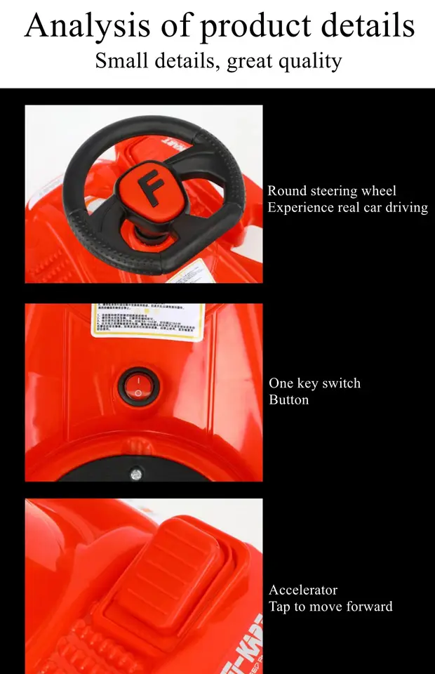 2023 Children's Mini 6v Electric Drift Go Kart Ride On Car For Child Battery Included