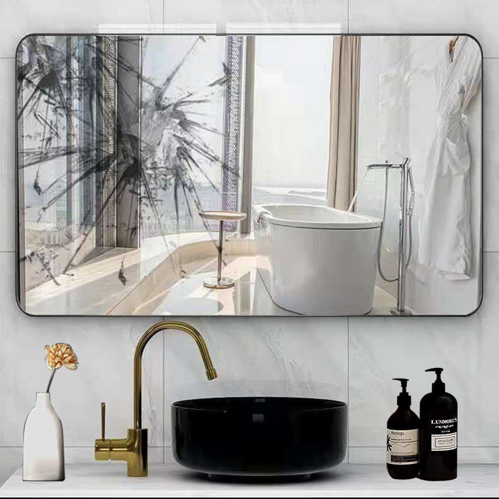 Aluminium Alloy Frame Glass Mirror for Good Selling Customized Size Bathroom Stand