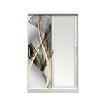 Double Doors Steel Wardrobe Closets Home Bedroom Furniture 1800mm Width