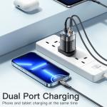 GaN EU US UK Port Digital Display Travel Power Phone Charger Fast Charging 33W