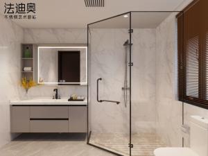 China Stainless Steel Bathroom Vanity Cabinet With Intelligent Mirror And Ample Storage factory