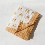 Organic Baby Receiving Blankets Superfine Fiber Customized Layers
