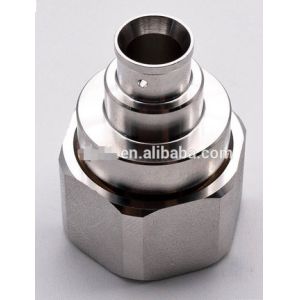 4.3-10 connector Male straight solder type connector for 1/4 Superflex cable PIM ≤-160dBC all brass Tri-alloy body