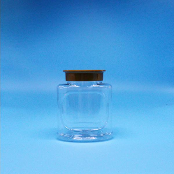 Clear Candy Cookie Empty Airtight Nuts PET Food Grade Plastic Jar Screw Lid For