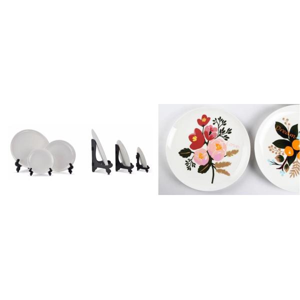 Round Sublimation 10" Ceramic Dinner Plates