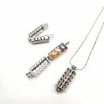 DIY Fashion Natural Freshwater Pearl Bead Cage Pendant Necklace for Girls and