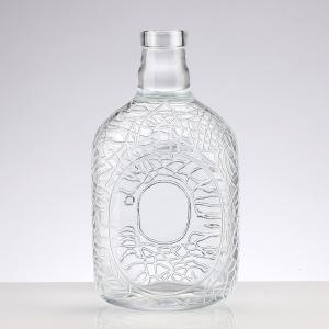 China Hot Stamping 1.5L Big Bell Shape Brandy Wine Glass Bottle for Vodka Whisky Rum factory