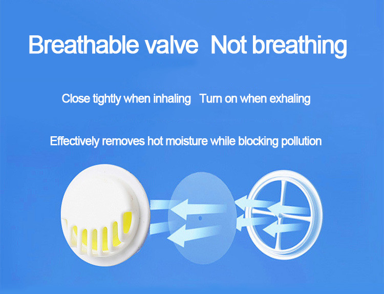 Anti Fog Riding Valved Dust Mask , PM2.5 Face Mask With Breathing Valve