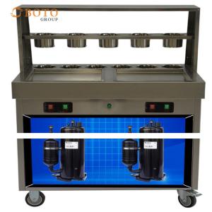 China High Effiency Big Capacity Stainless Steel Fried Ice Cream Roll Machine factory
