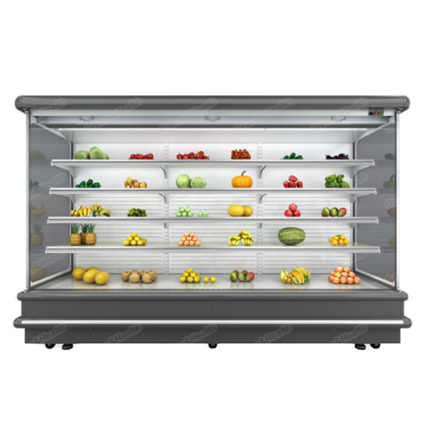 R404a Curtain Multideck Refrigerated Display Cabinets Digital Temperature