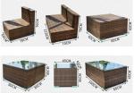 250kg Rattan Furniture Sofa And Chairs Set Hotel Villa Leisure Combination