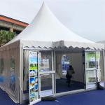 Arabian Style Pagoda Event Tent Canvas Hexagon Gazebo White SGS