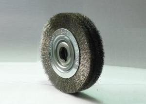 China 6 ” Narrow Face Stainless Steel Wire Wheel Brush 6mm Keyseat For Bench Machine factory