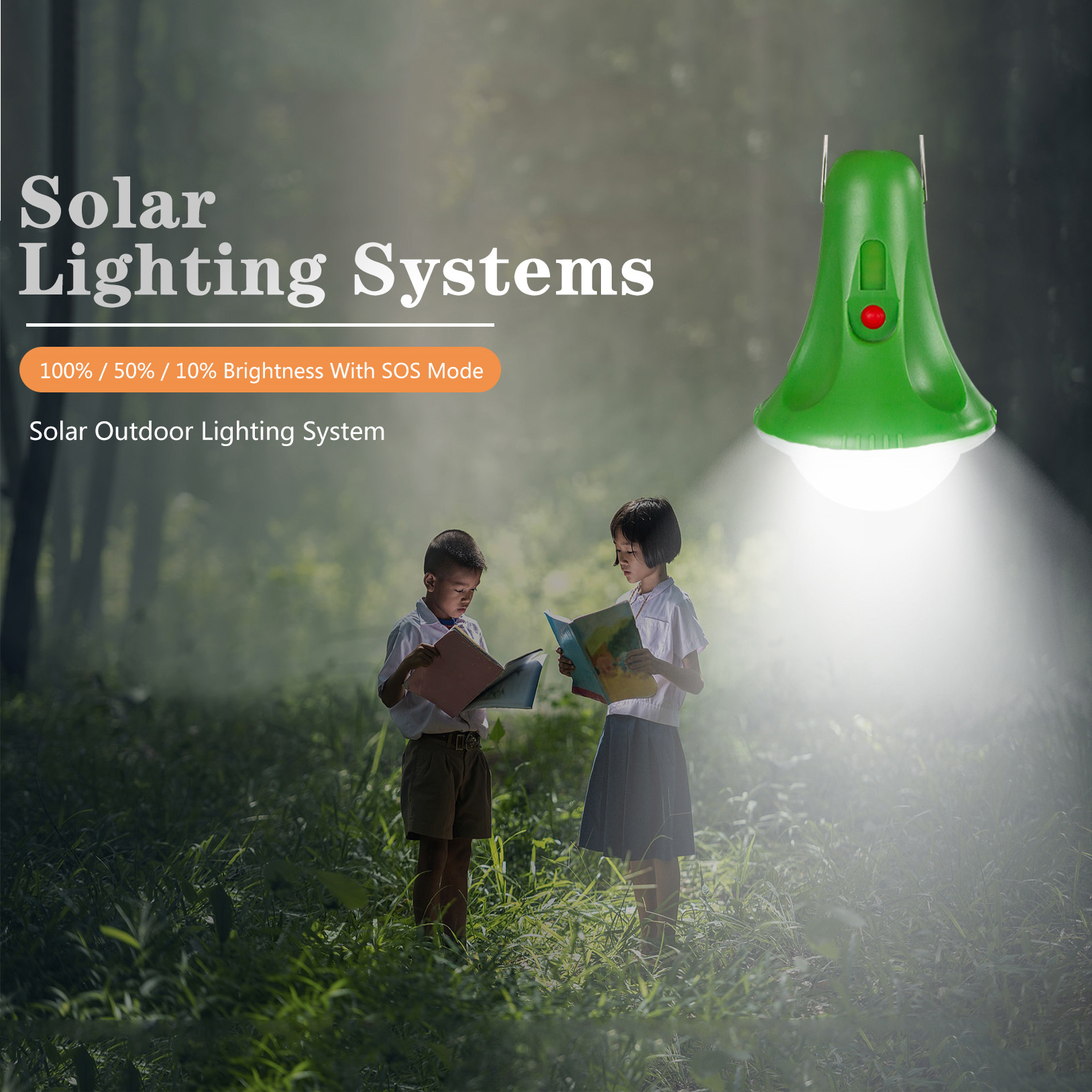 Portable Solar Energy System Home Lighting Kits Monocrystalline Silicon With 4bulbs