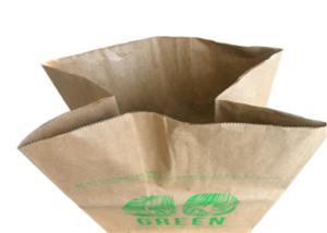China Double Thickened Sewn Open Mouth Multiwall Paper Bags Yard Trash Leaf Packing factory