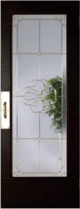 China Decorative Leaded Glass Panels For Doors With Black Chrome Caming factory