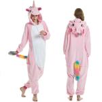 Flannel Romper Animal Printed Oversized Pyjama Hoodie For Men Women Couple