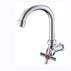 China Economic Single Handle Cold Kitchen Sink Water Faucet With Chrome Plated Abs Plastic factory