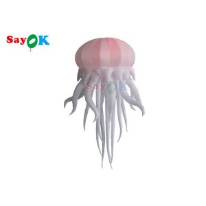 China Costume Inflatable Jellyfish Balloon Puppet With LED Light Hanging Inflatable LED Octopus Balloons on sale