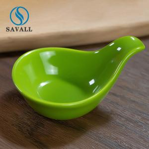 China A Grade Porcelain Cute Yellow Tableware Handmade Sauce Serving Spoon Customized factory