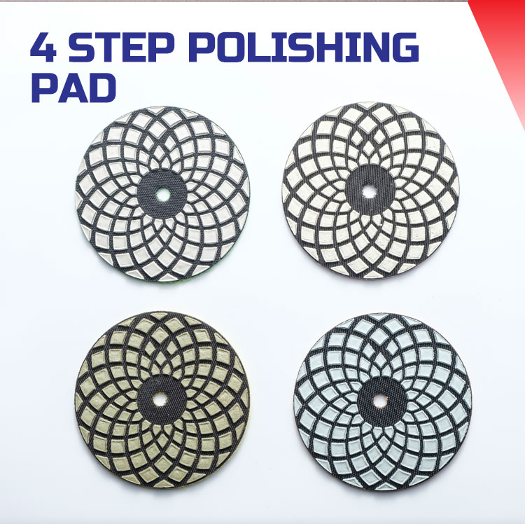 Customized Colors 3 / 4inch Diamond Polishing Pads for Stone Slabs Polishing
