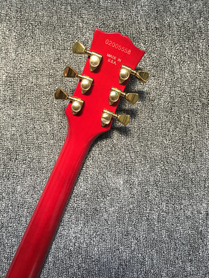 Classic Red ES 335 Jazz Guitar bigsby tremolo system ebony fingerboard electric Jazz Guitar free shipping