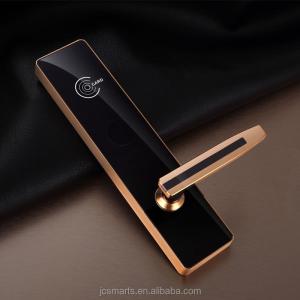 China Smart Hotel Door Lock In Black Or Grey RFID Card Access Zinc Alloy Body factory