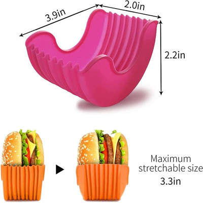 Silicone Retractable Adjustable Burger Box Multicolor