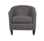 American style Linen fabric upholstery solid wood classic culb chair/single sofa