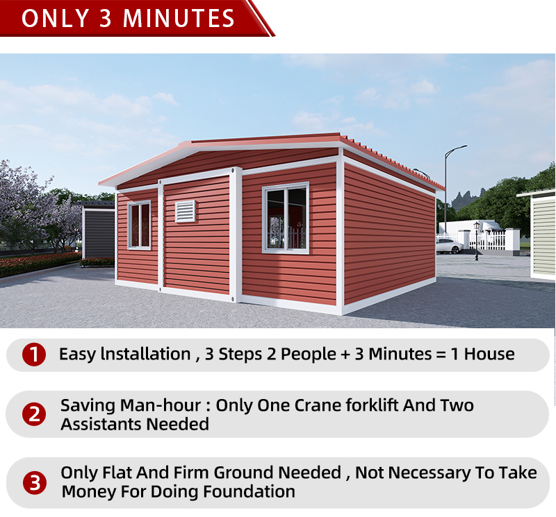 Sustainable Durable Structure Modular Office Container Home with Pipe Prefabrication