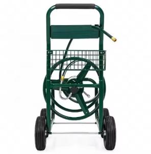 China 100KGS Capacity Iron Garden Water Hose Reel Cart Convenient For Outdoor factory