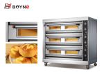 Three Deck Nine Trays Stainless Steel Bakery Deck Oven commercial kitchen bakery