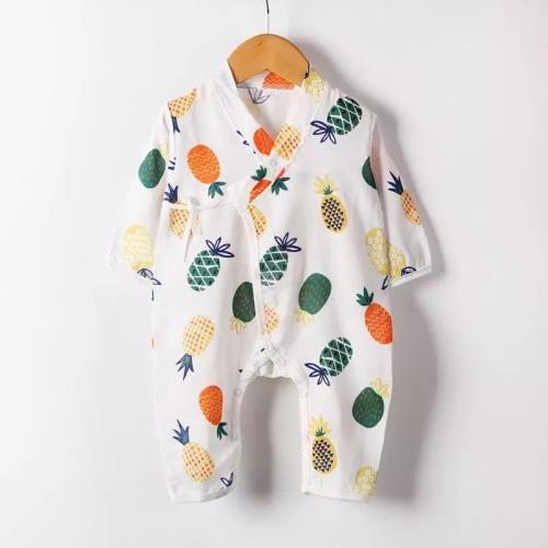 China MBP 013 Certified Muslin Baby Pajamas Two Layers Natural Summer Sleep Quick Dry factory