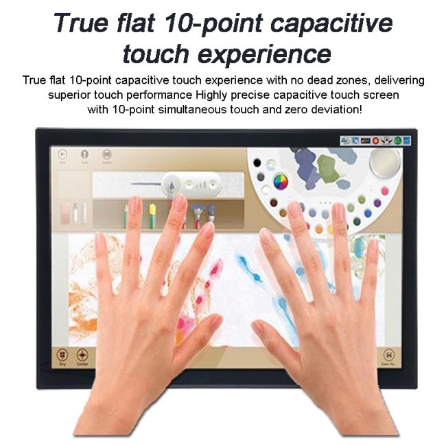15.6 Inch Embedded Industrial Android Touchscreen Monitor 1920*1080 Capacitive Multi Touch LCD Waterproof Business Series with USB Input